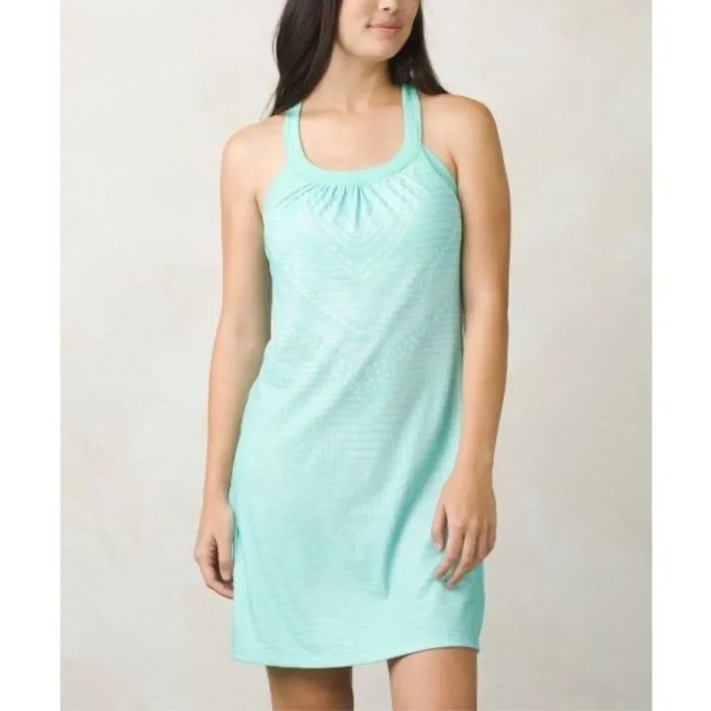 prAna Succulent Green Synergy Cantonese Dress Sz XL